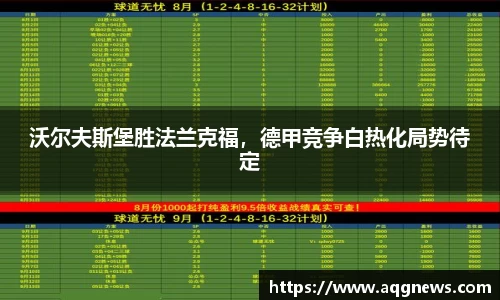 沃尔夫斯堡胜法兰克福，德甲竞争白热化局势待定